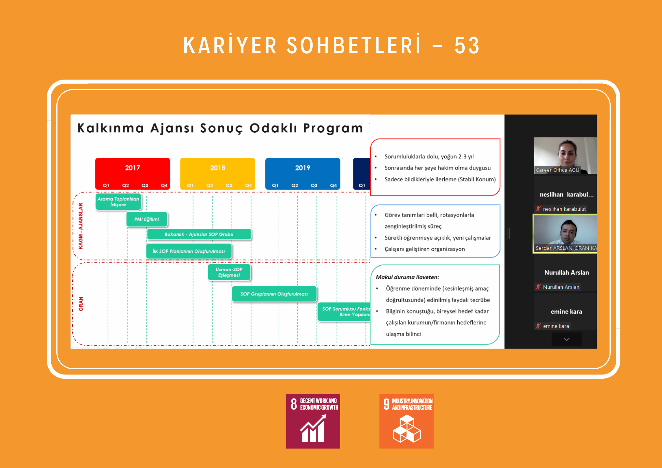 KARİYER SOHBETLERİ-53 (SKA 8,9)